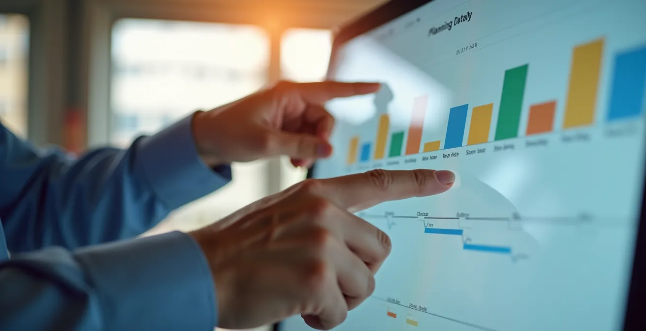 Vue d'ensemble d'un planning de maintenance VGP sur tableau de bord